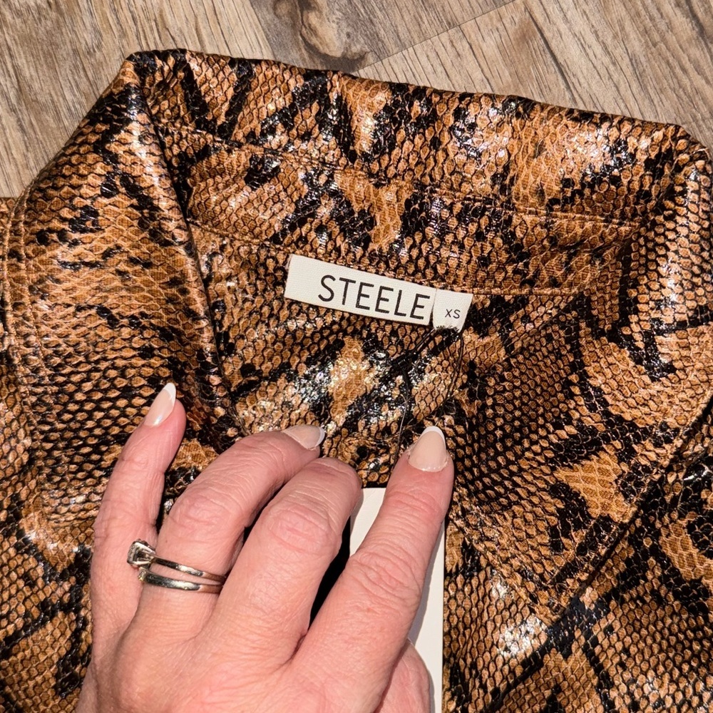 Steele • Faux Python Print Jacket NWT - image 5